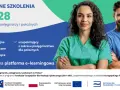 Dwie uśmiechnięte pielęgniarki w zielonych i niebieskich fartuchach. Bezpłatne szkolenia dla pielęgniarek, w tym pielęgniarstwo kardiologiczne.