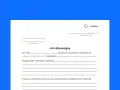 Formularz "List referencyjny" do wypełnienia przez pracodawcę. Zawiera pola na dane pracownika, okres zatrudnienia, obowiązki i cechy pracownika.