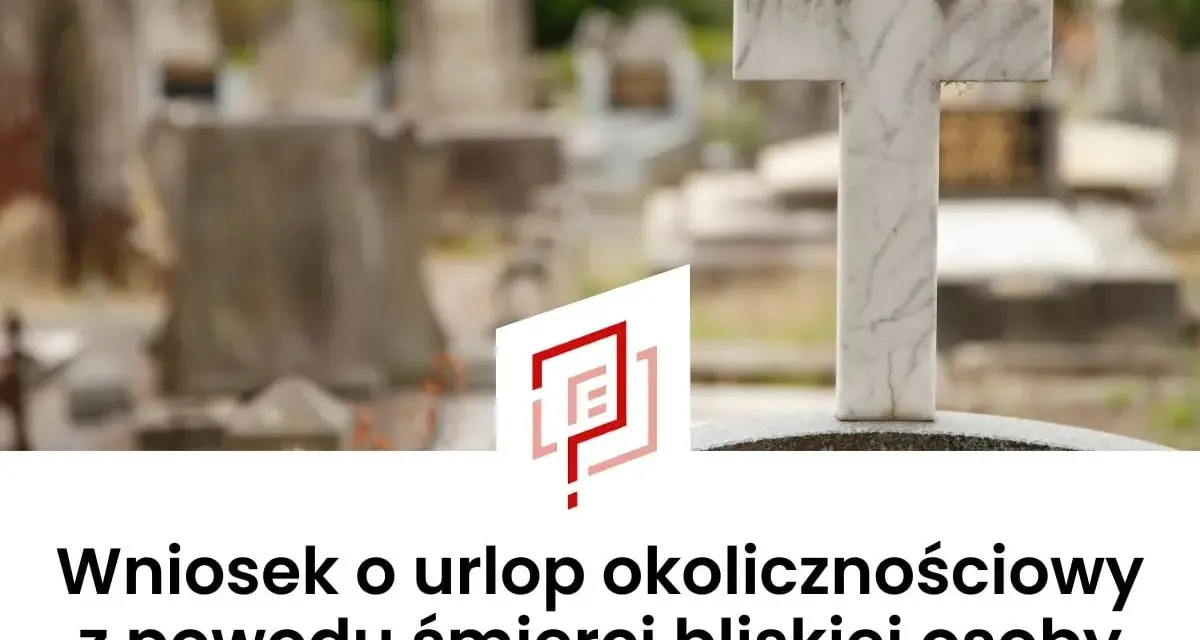 Biały krzyż na cmentarzu, symbol żałoby. Wniosek o urlop okolicznościowy z powodu śmierci bliskiej osoby.