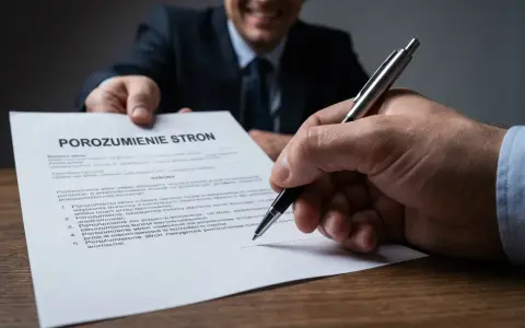 Podpisanie dokumentu "Porozumienie stron" - wzór wypowiedzenia umowy o pracę za porozumieniem stron.