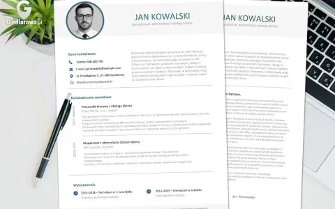 Jak zakończyć list motywacyjny? Jan Kowalski, specjalista ds. administracji i obsługi klienta, przedstawia swoje CV.