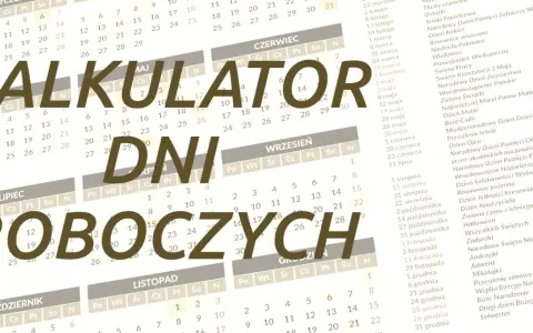 Kalkulator dni roboczych 2026. Kalendarz z zaznaczonymi świętami i dniami wolnymi.