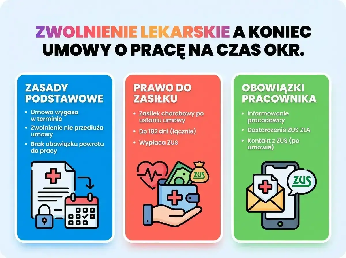 Zwolnienie lekarskie a umowa na czas określony. Dowiedz się, ile można być na L4 i jakie masz prawa.